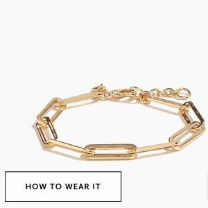 J. Crew Factory Paperclip Link Bracelet, Gold
